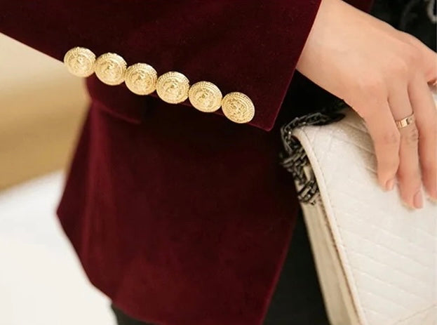 BLAZER DOPPIOPETTO IN VELLUTO NERO