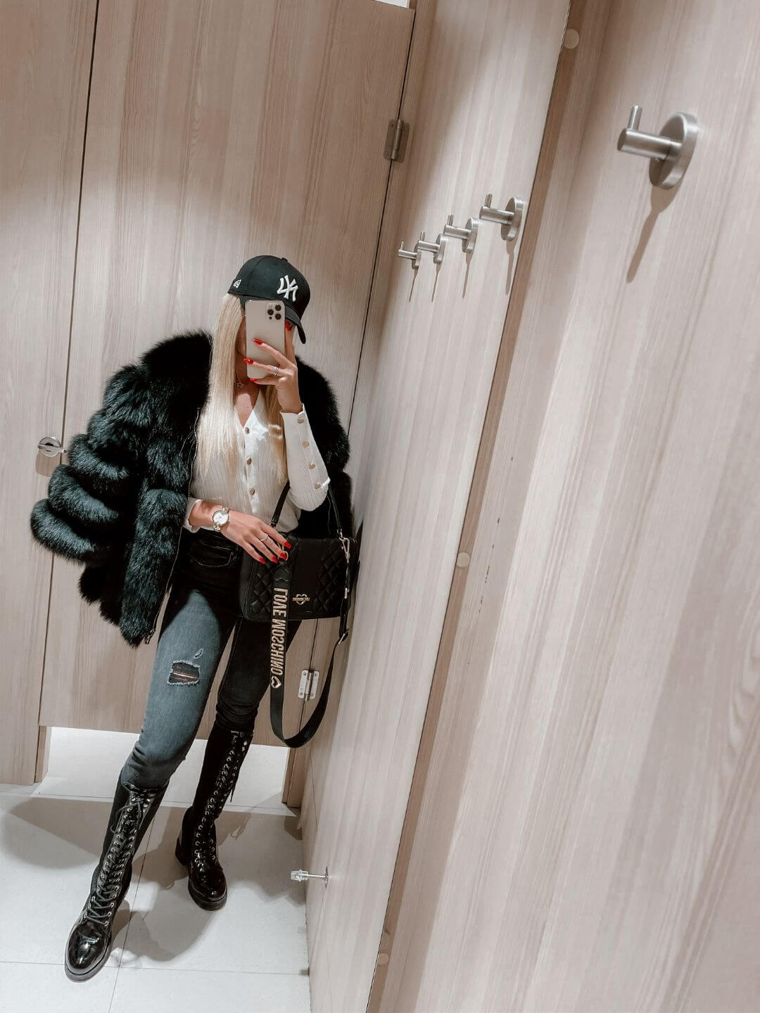 Sandra Fox Fur Genuine Leather Jacket