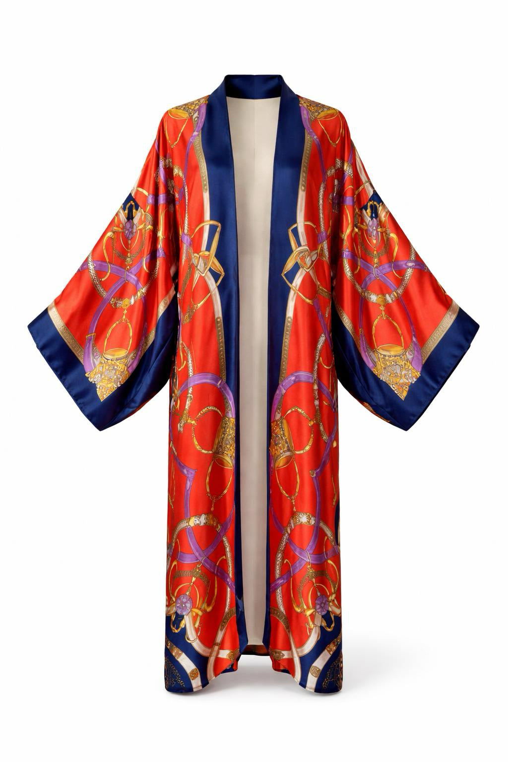 Ayla Printed Silk Kaftan Abaya