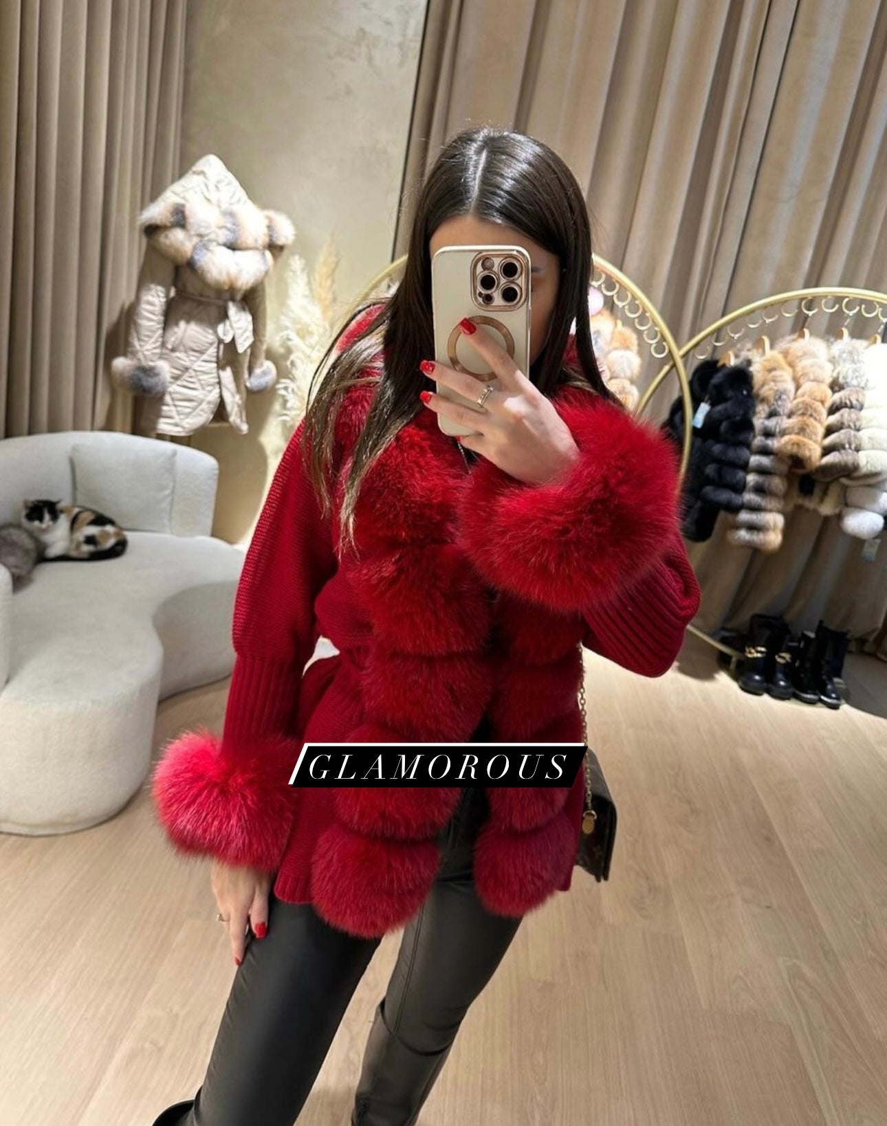 Bombshell Fox Fur Cardigan