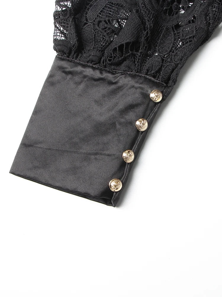 Abito in pizzo patchwork Sia