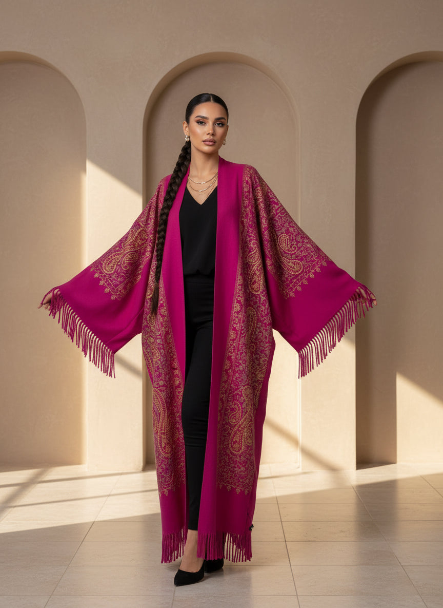 Wool Embroidered Abaya – Winter Collection