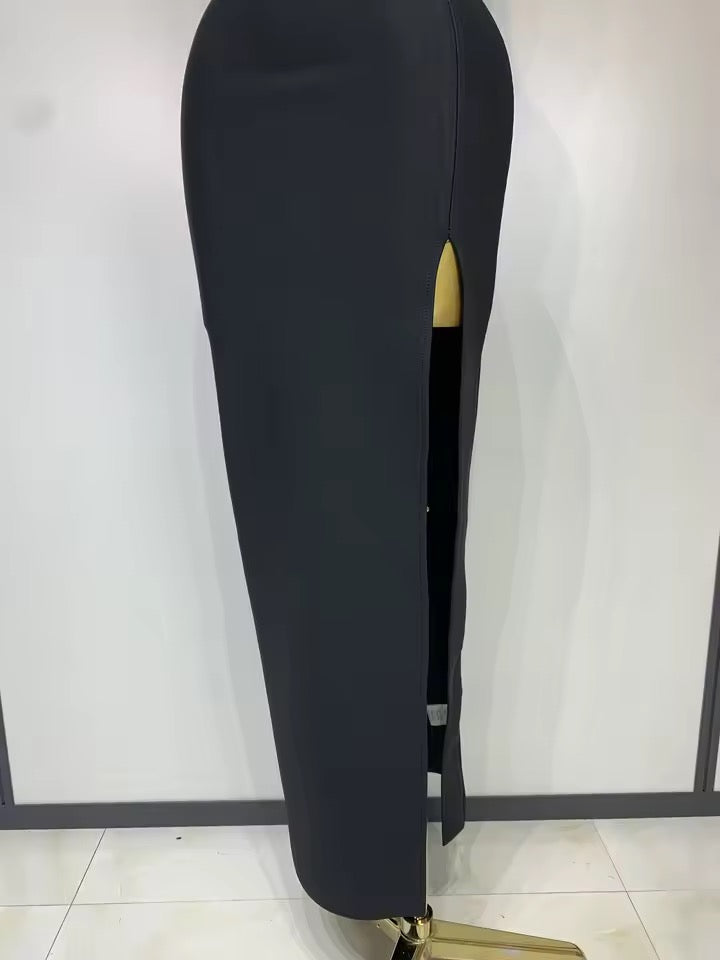 Studded Bandage Midi Dress