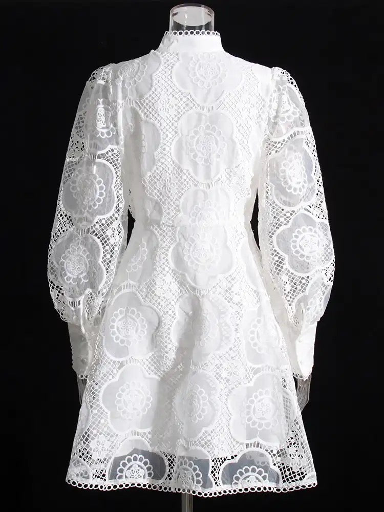 Abito in pizzo patchwork Fiorella