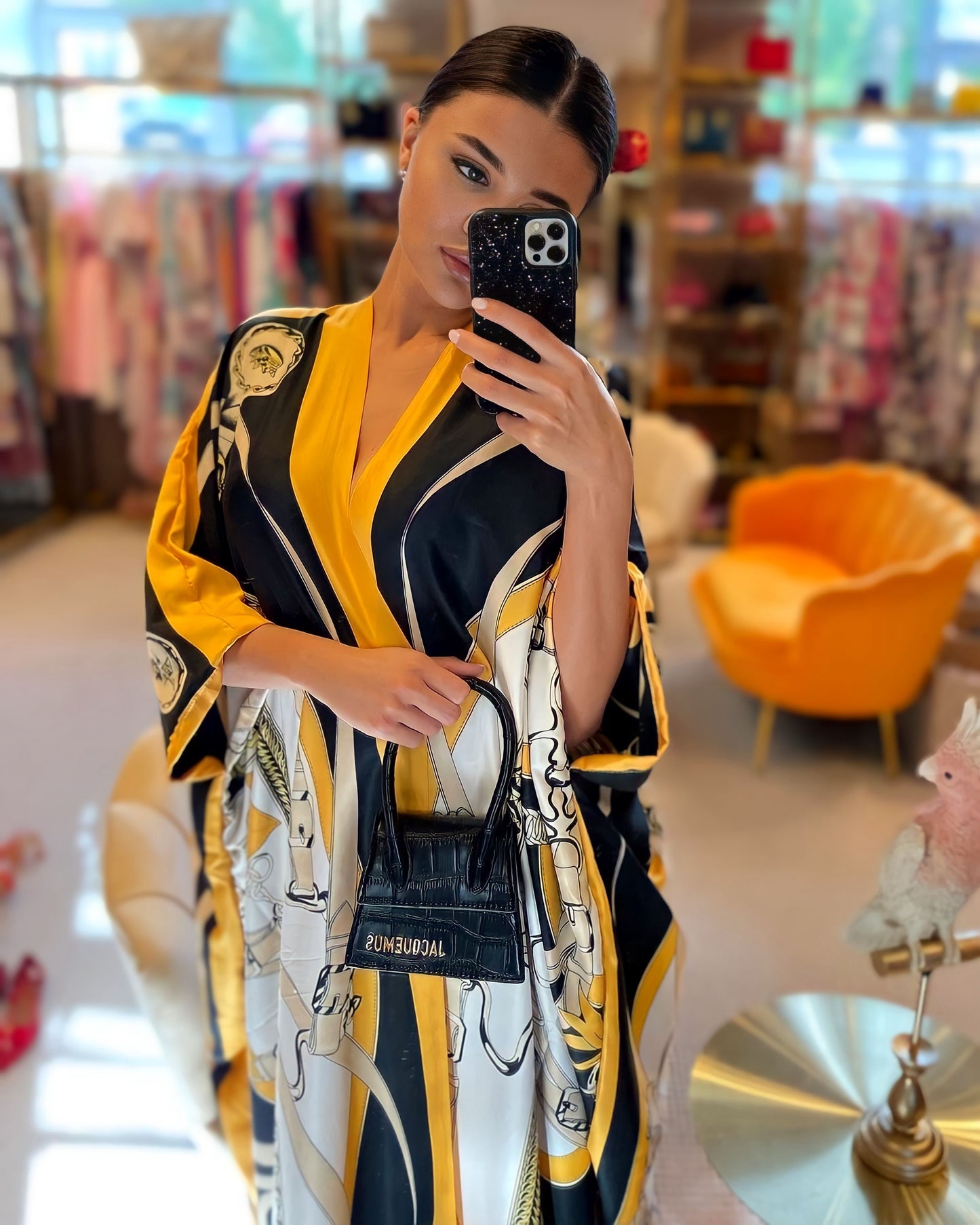 Quimono de Seda en Negro