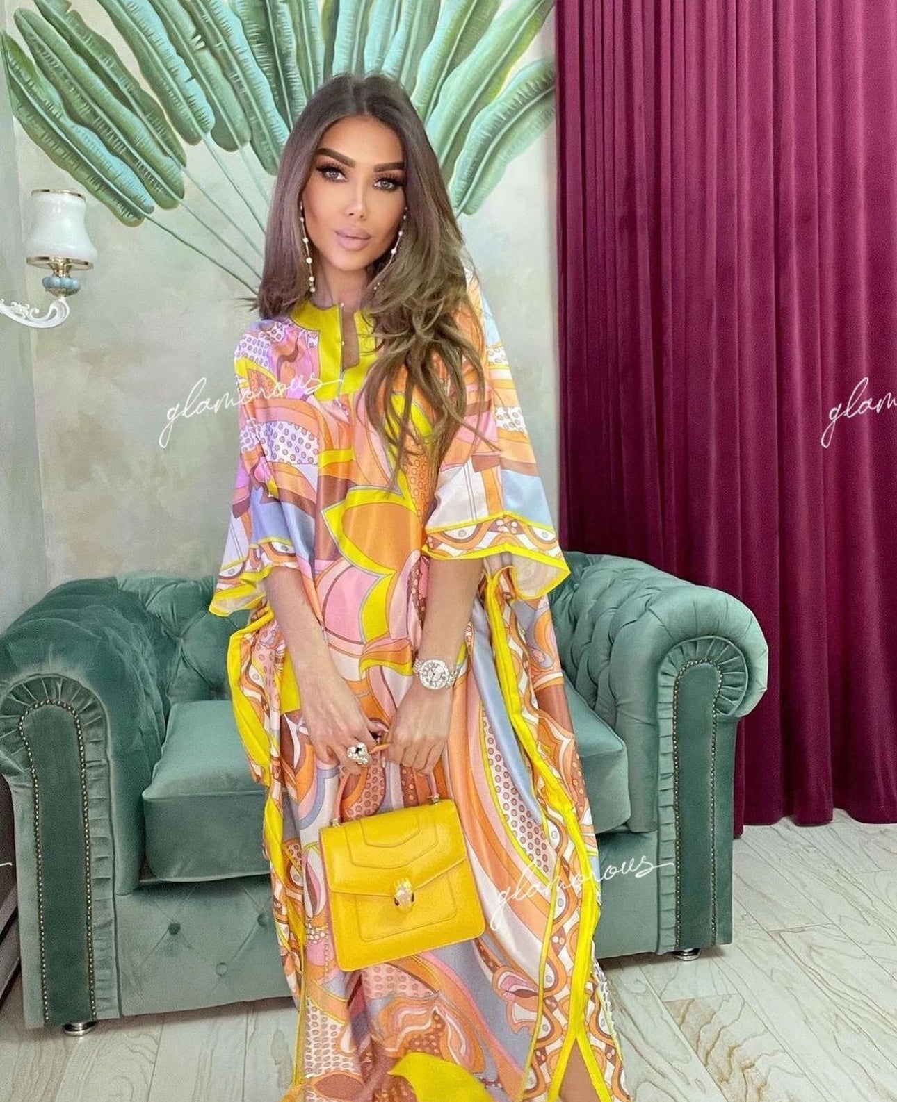 Vestido de Seda en Amarillo