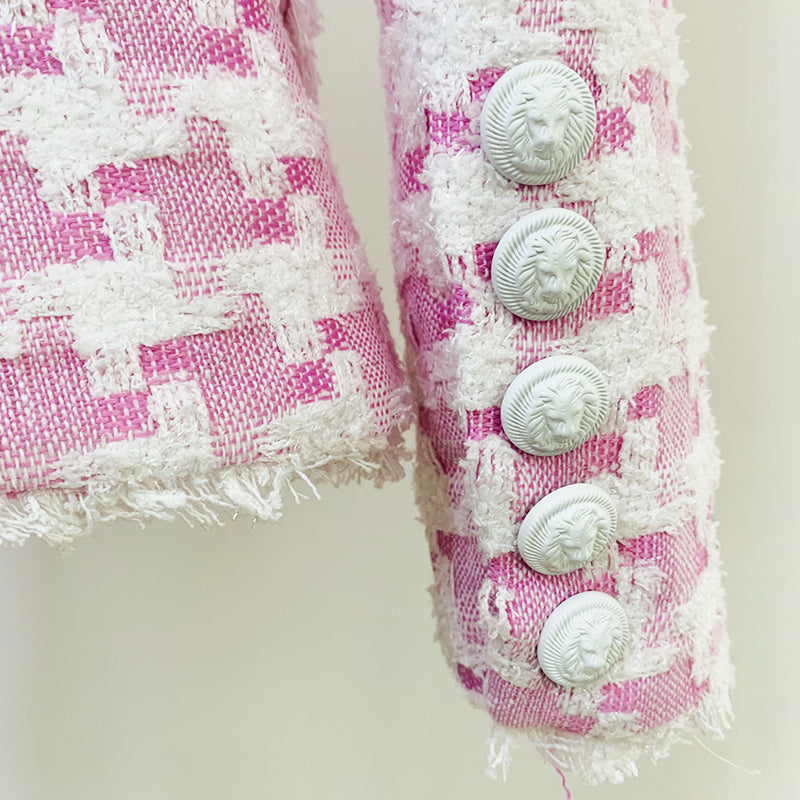 BLAZER IN TWEED ROSA/BIANCO