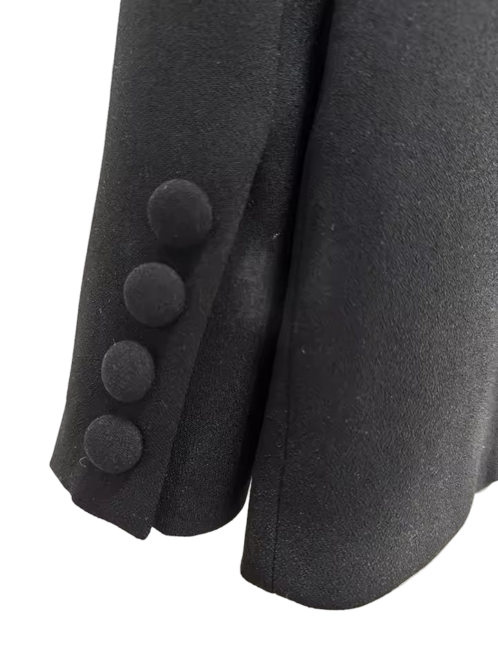 Sequined Rhinestone Beaded Blazer and Flare Pants Set