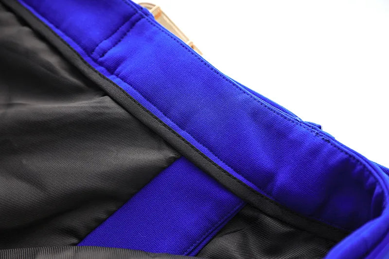 Set gonna due pezzi in blu reale