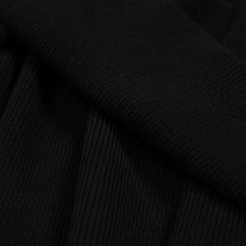 Luxury Elastic Knit Round Neck Sleeveless Slim Fit Dress