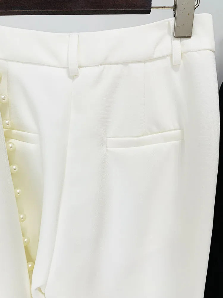 White Two-Piece with Pearls