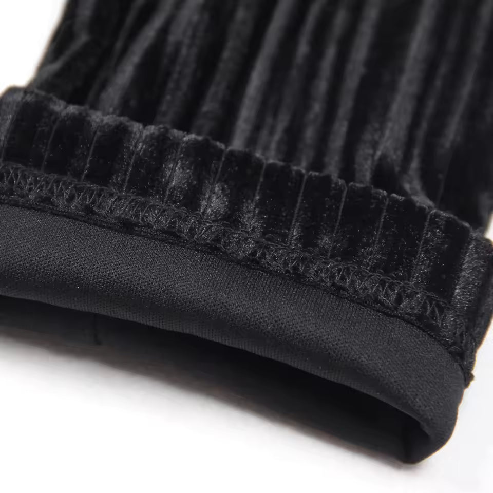 Velvet Slim Fit Long Dress with Zipper