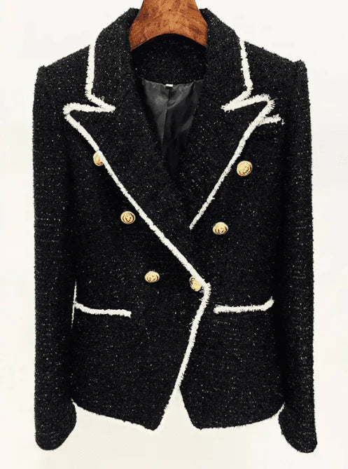 Tweed Blazer in black