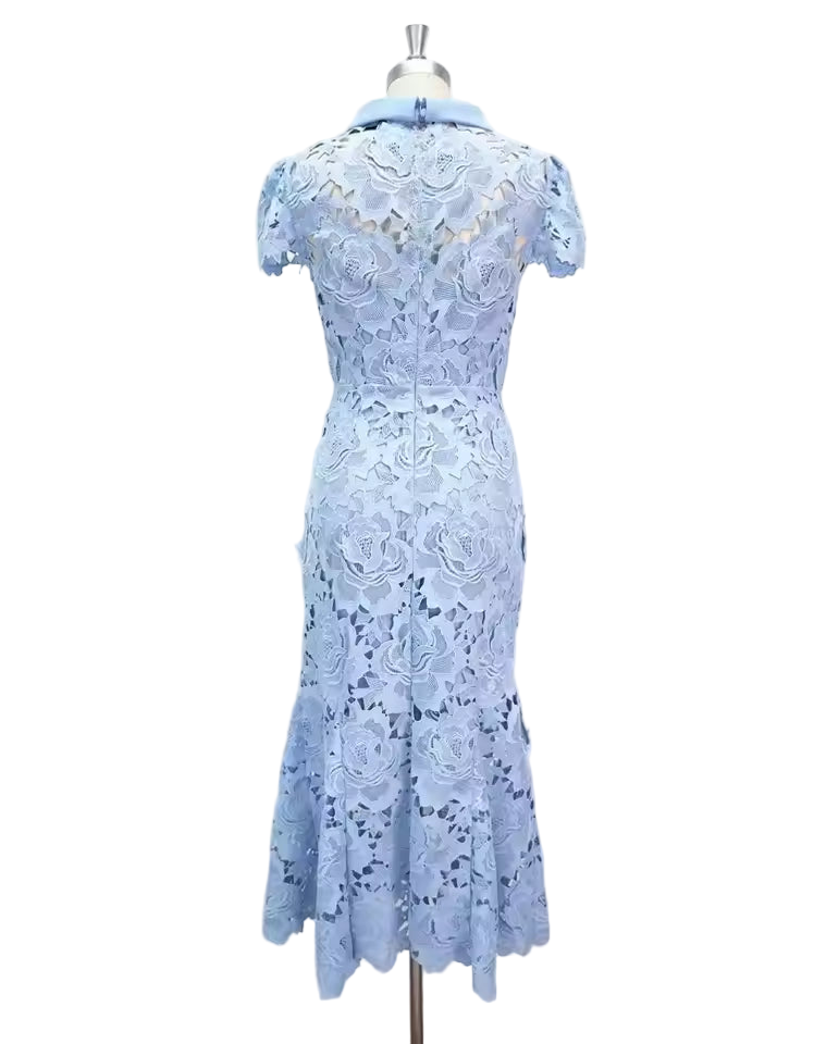 Elegant Vintage Lace Long Dress