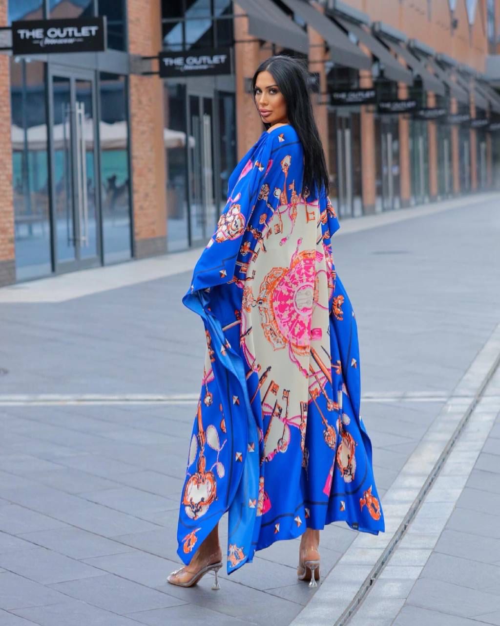 Vestido de Seda en Azul Real