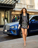 BLAZER CRUZADO DE TWEED NEGRO 