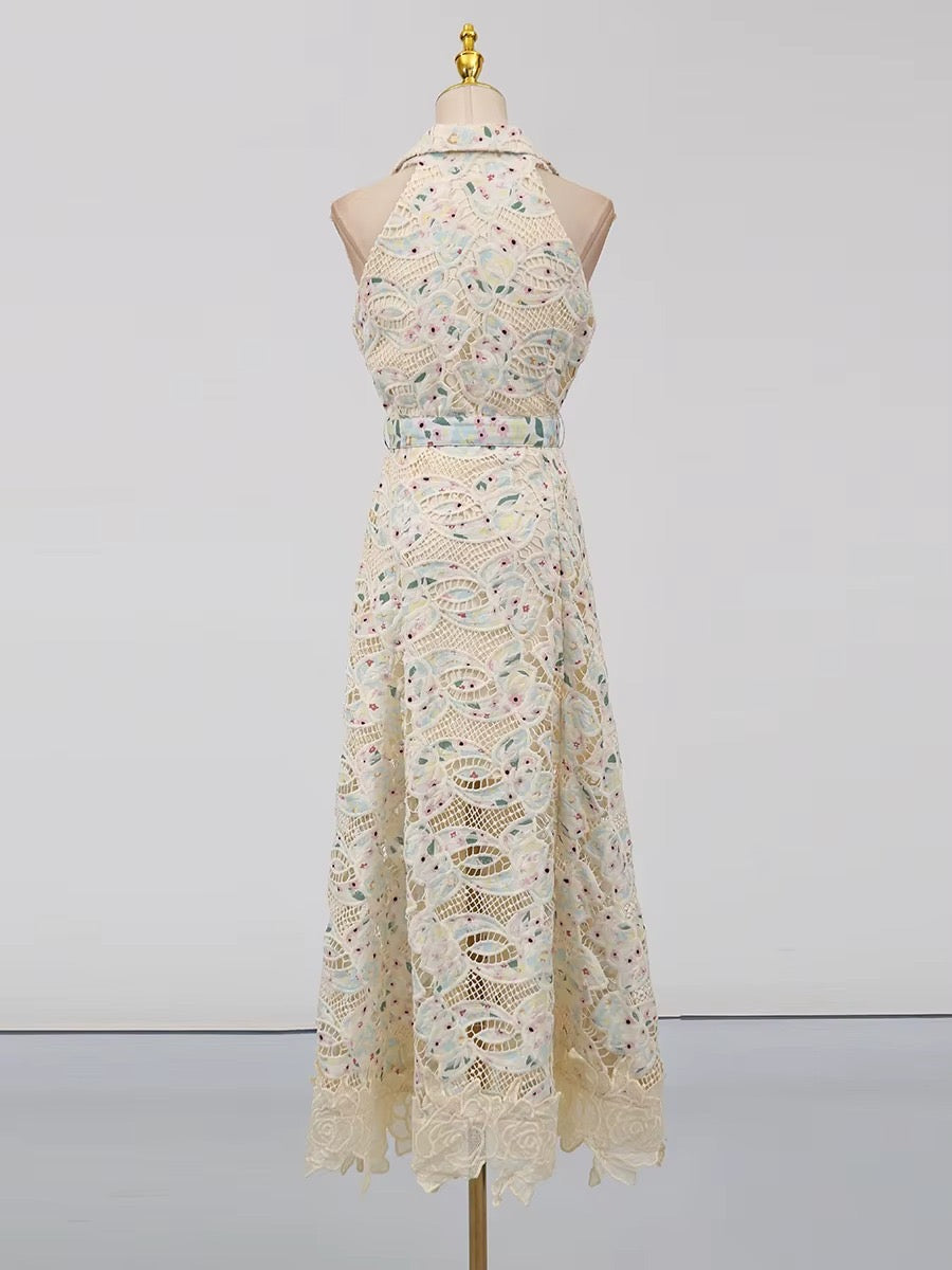 Floral Garden Lace Maxi Dress