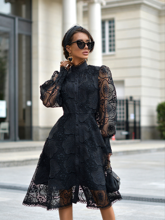 Fiorella Patchwork Lace Dress