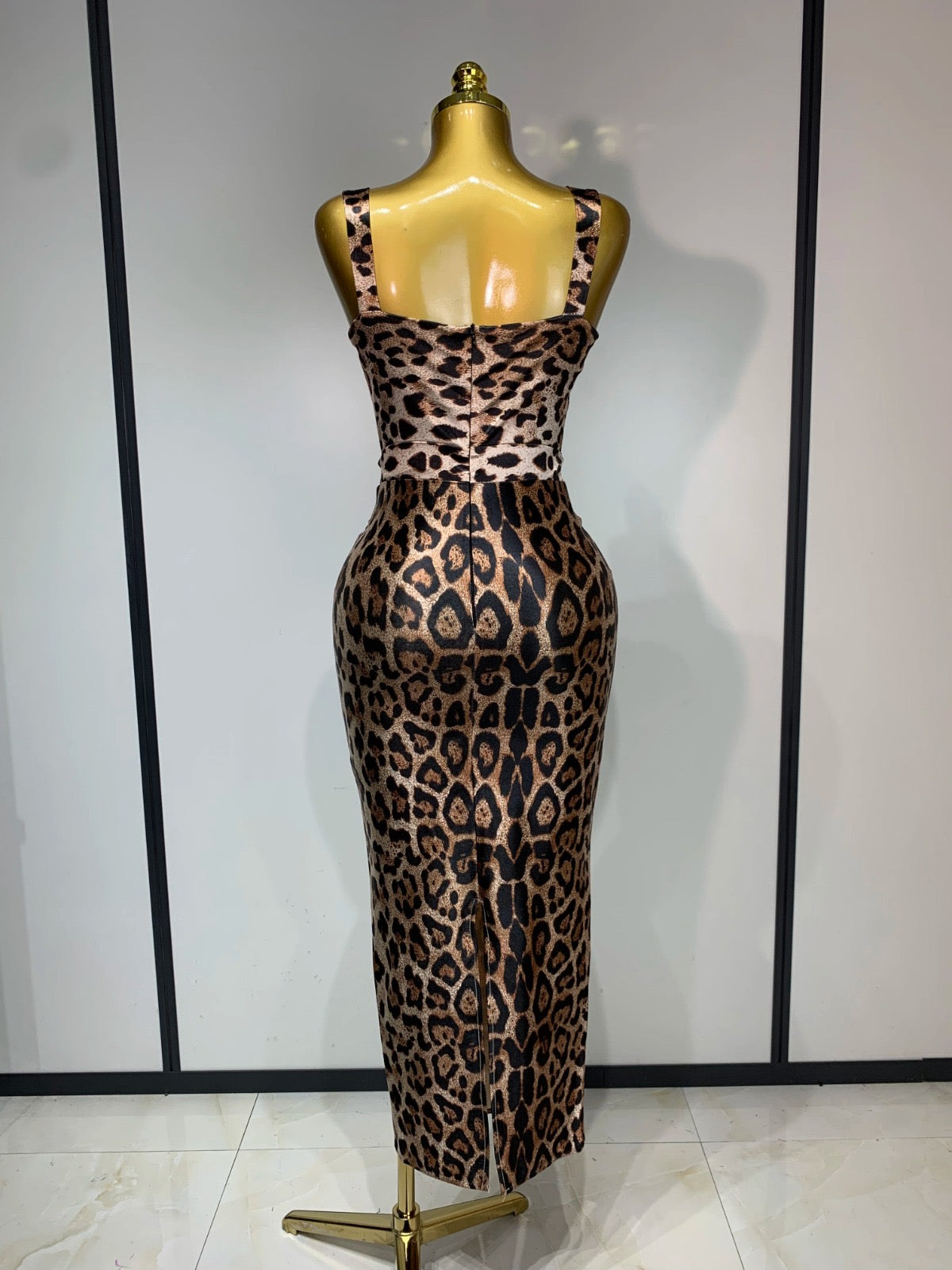 Leopard Print Midi Dress