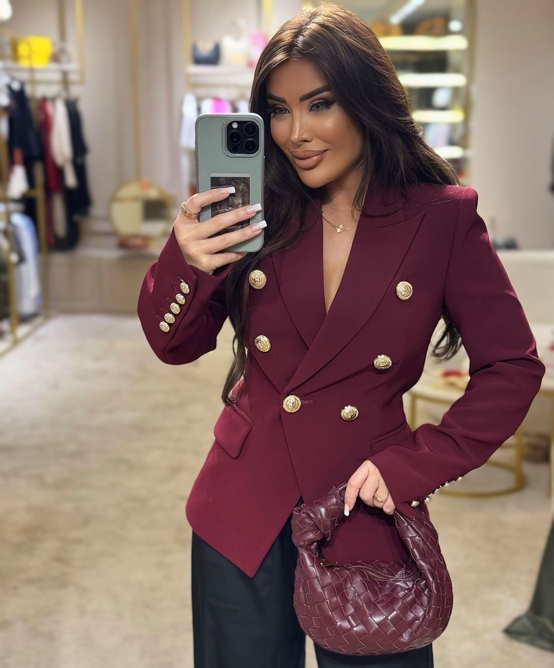 Joy Burgundy Blazer