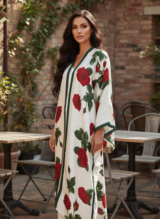 Heba Heritage Silk Kaftan Abaya