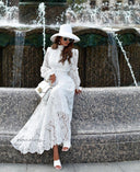 Vestido de encaje con patchwork Everlee 