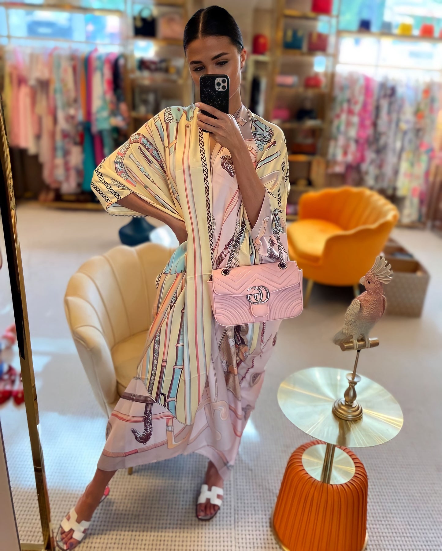 Silk Kimono in Light Pink