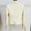 CHAQUETA CRUZADA DE PIEL SINTÉTICA 
