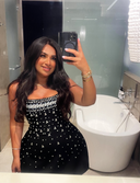 Rula Black Jeweled Dress