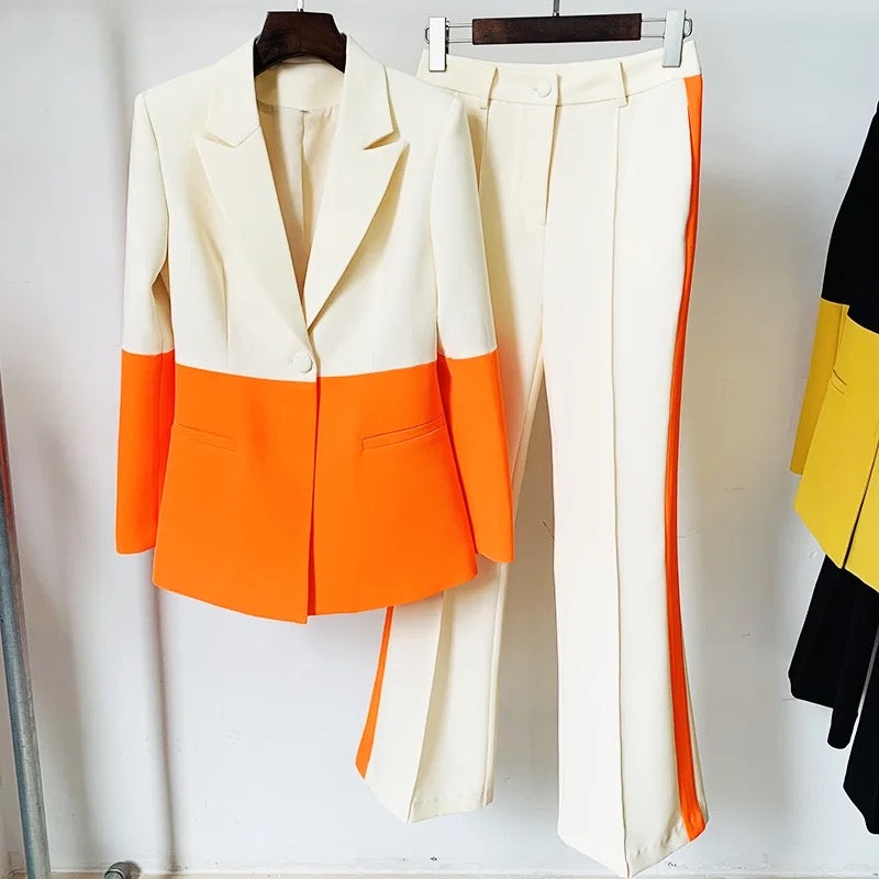 Farah Orange Two Pieces Set