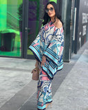 Silk Outfit Set in Blue