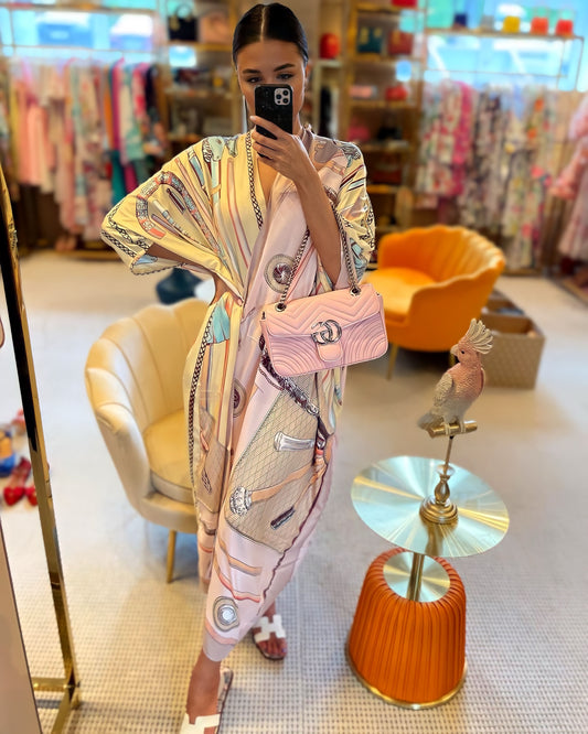 Silk Kimono in Light Pink