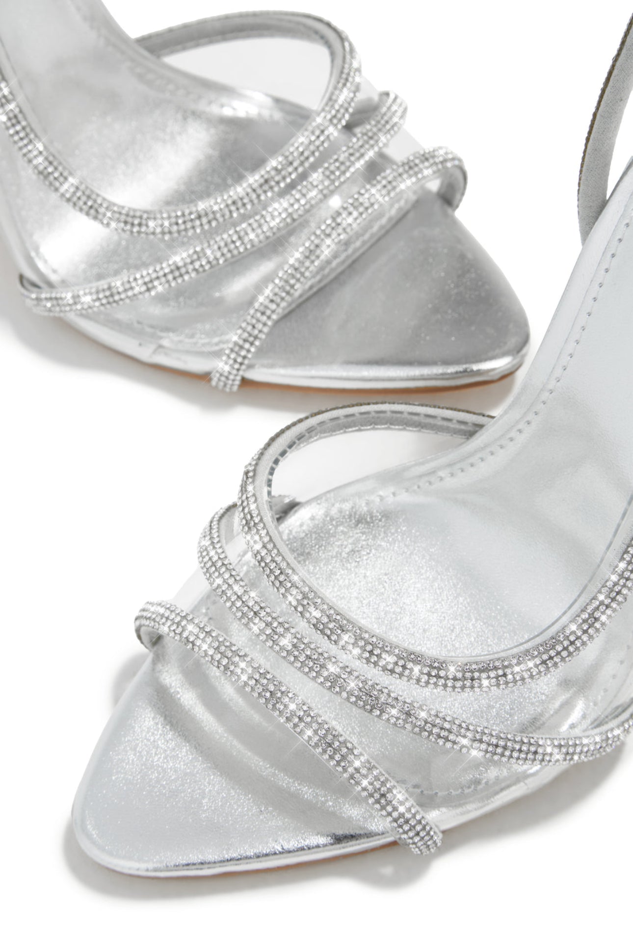 Iyana Silver Rhinestones Heels