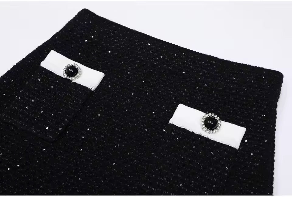 Embellished Knit Two-Piece Set