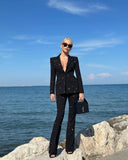 Zeina Black Two-Piece Set