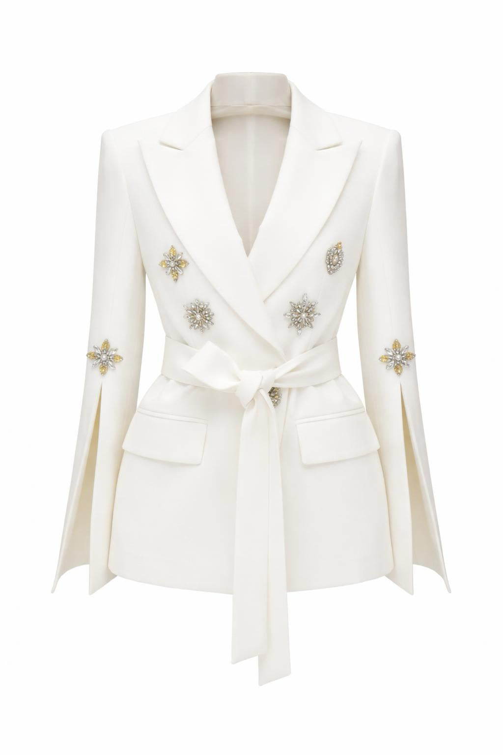 BLAZER CON CINTURA CON DIAMANTI SWAROVSKI