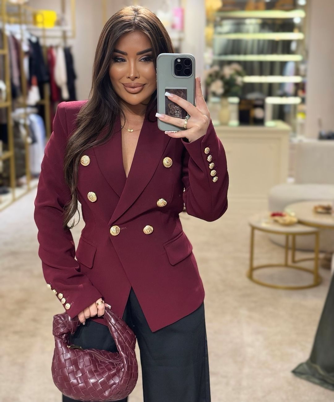 Joy Burgundy Blazer