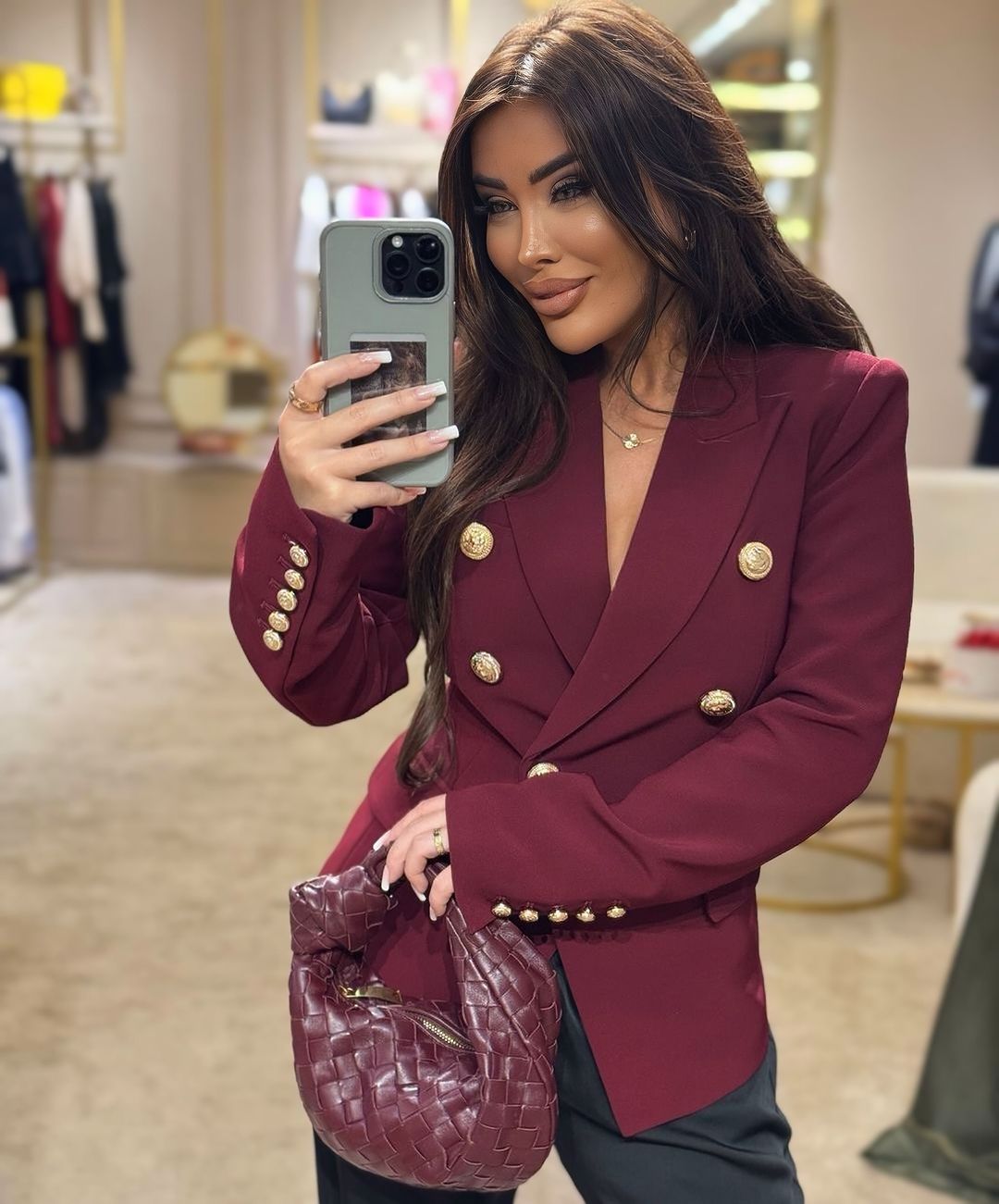 Joy Burgundy Blazer