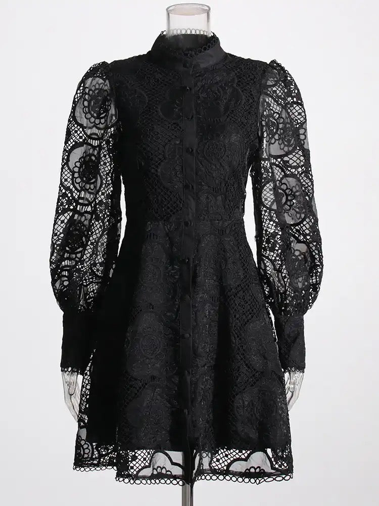 Fiorella Patchwork Lace Dress