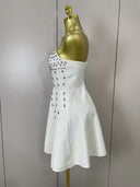 Embellished Strapless Bandage Dress
