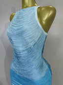 Azure Whisper Bandage Mini Dress