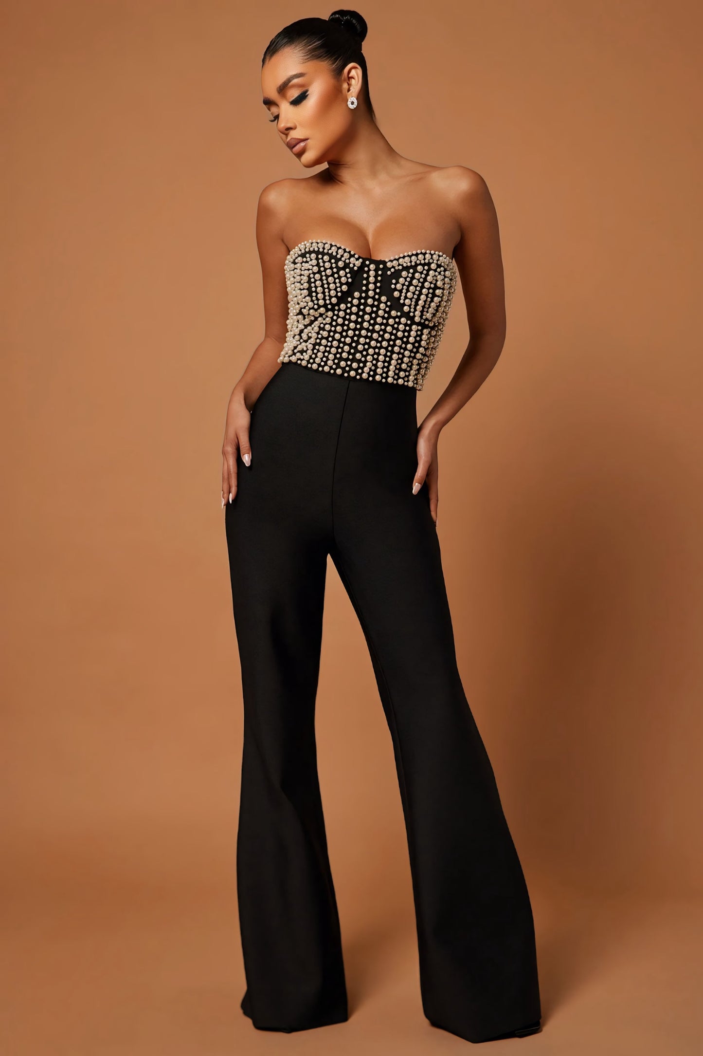 Pearls Bandage Jumpsuit