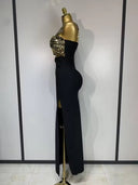 Studded Bandage Midi Dress
