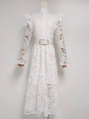 Abito in pizzo patchwork Heidi 