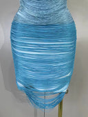 Azure Whisper Bandage Mini Dress