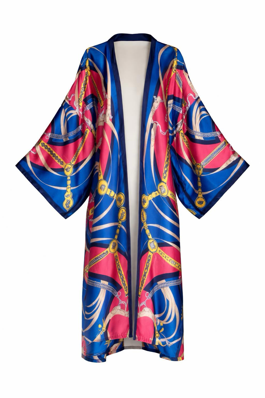 Rania Heritage Print Silk Kaftan Abaya