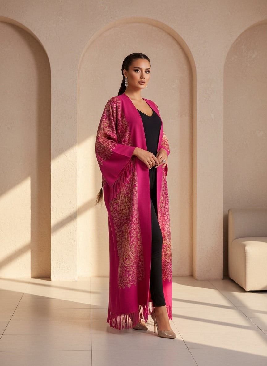 Wool Embroidered Abaya – Winter Collection