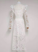 Abito in pizzo patchwork Heidi 