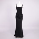Black Corset Satin Maxi Dress