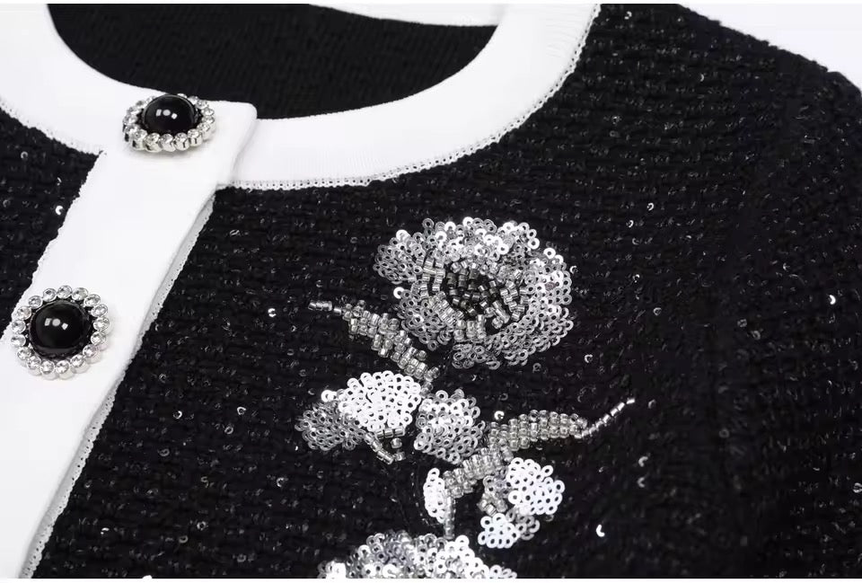 Embellished Knit Two-Piece Set